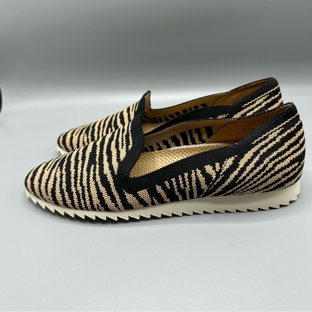 VANELI Black/Tan Zebra Knit Verne Comfort Slip On Comfort Shoes Sz 9.5 N
